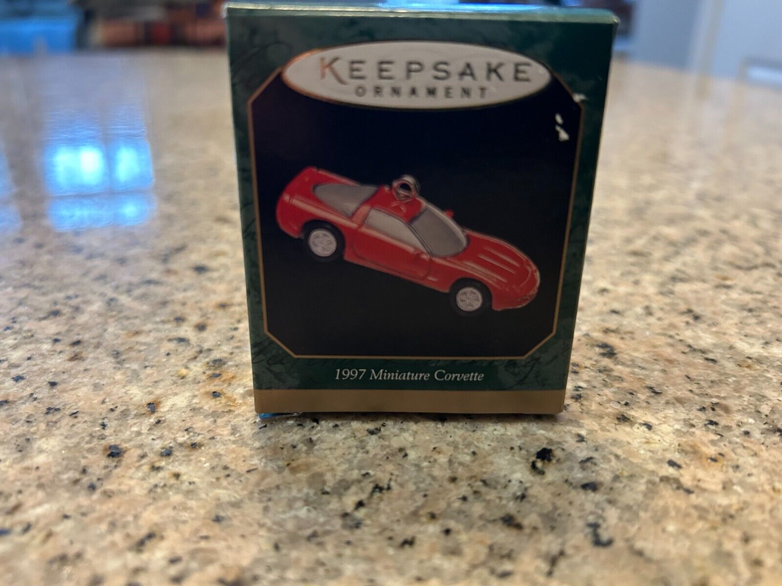 Vtg Corvette ~ America\'s Sports Car ~ 1997 Hallmark Miniature Ornament NEW