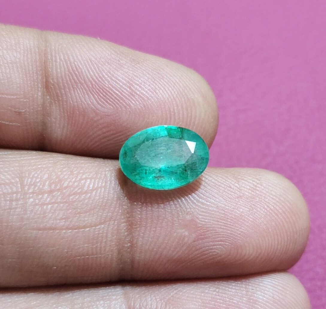 Ultimate Zambian Emerald Faceted Oval Shape 4.40 Crt Emerald Loose Gemstone