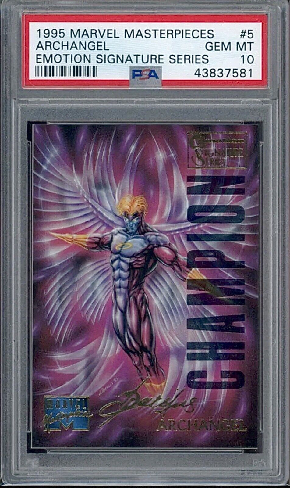 1995 Marvel Masterpieces Emotion Signature Series #5 Archangel PSA 10 🔥RARE🔥
