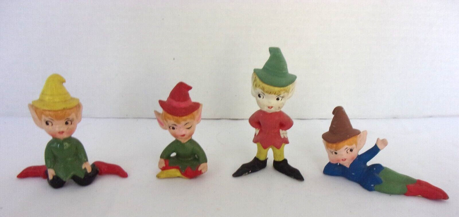 Vintage Pixies Elves Figurines OUR OWN IMPORTS Japan Lot of 4
