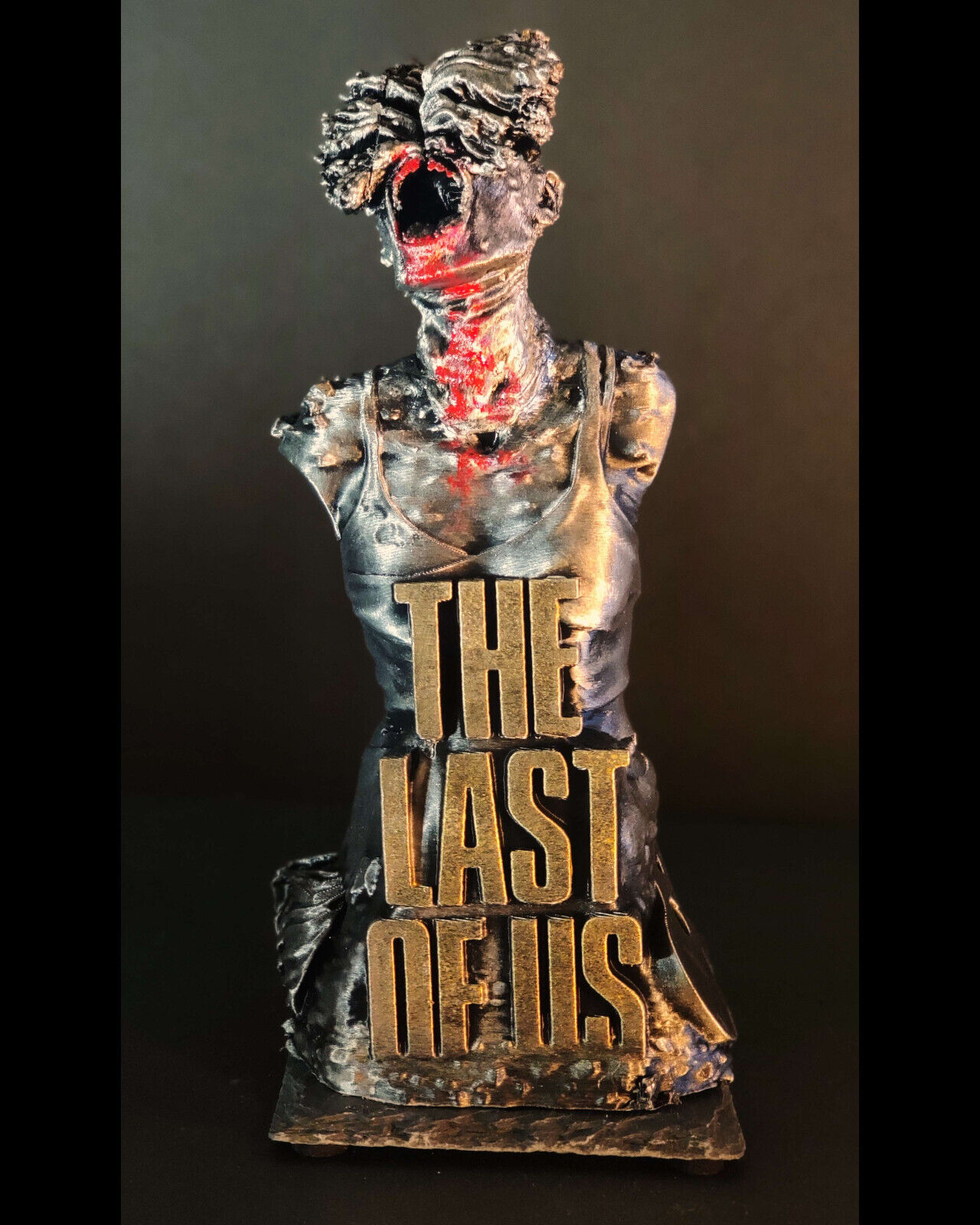 The Last of Us Inspired CLICKER Fan Art Hand Painted Statue - Gamer Horror Decor
