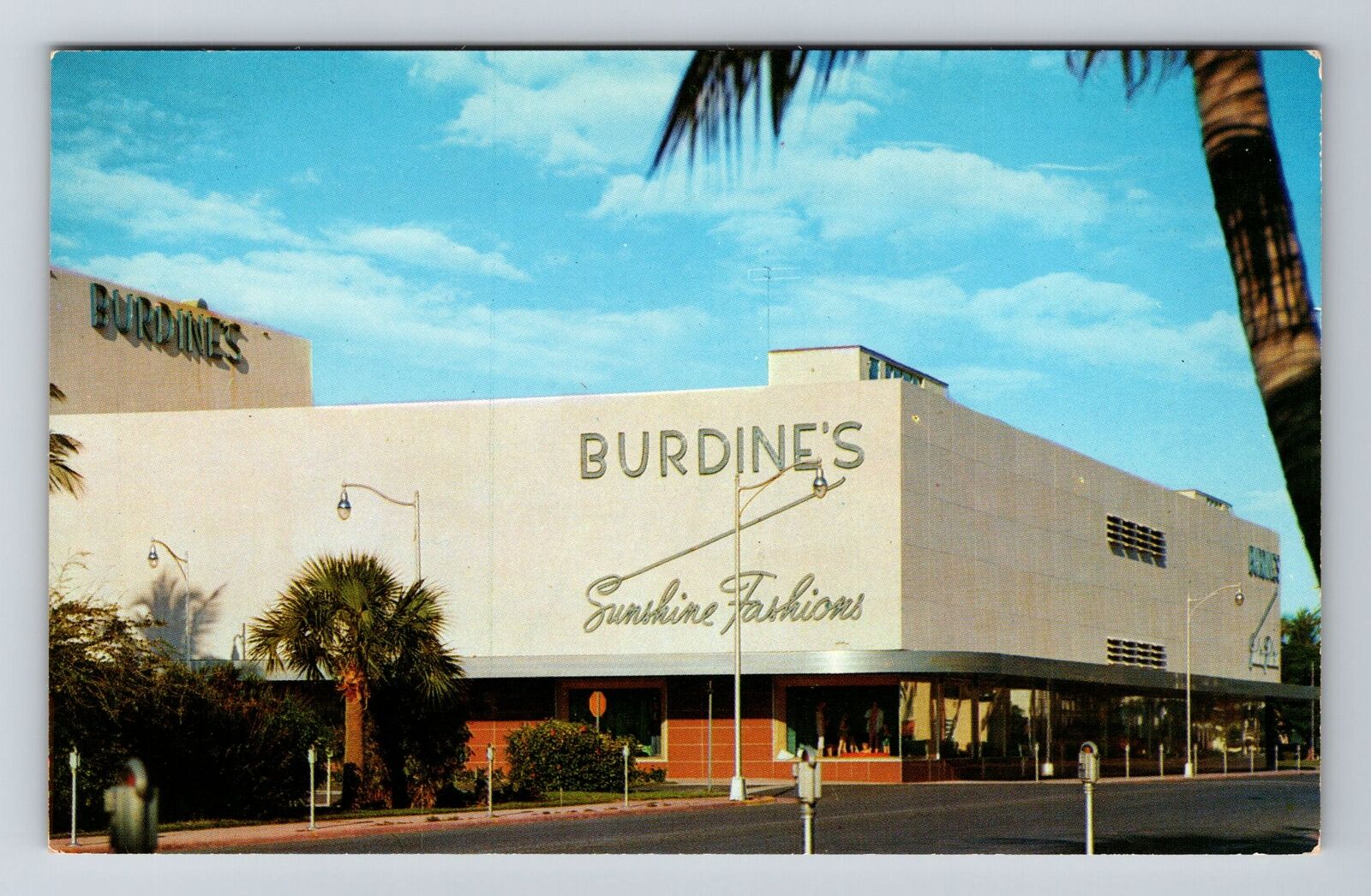 Miami Beach FL-Florida Burdines Sunshine Fashions Antique Vintage Postcard