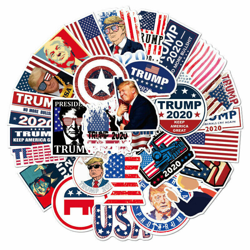 50pcs Donald Trump President Campaign Stickers Car Bumper/Republican Party