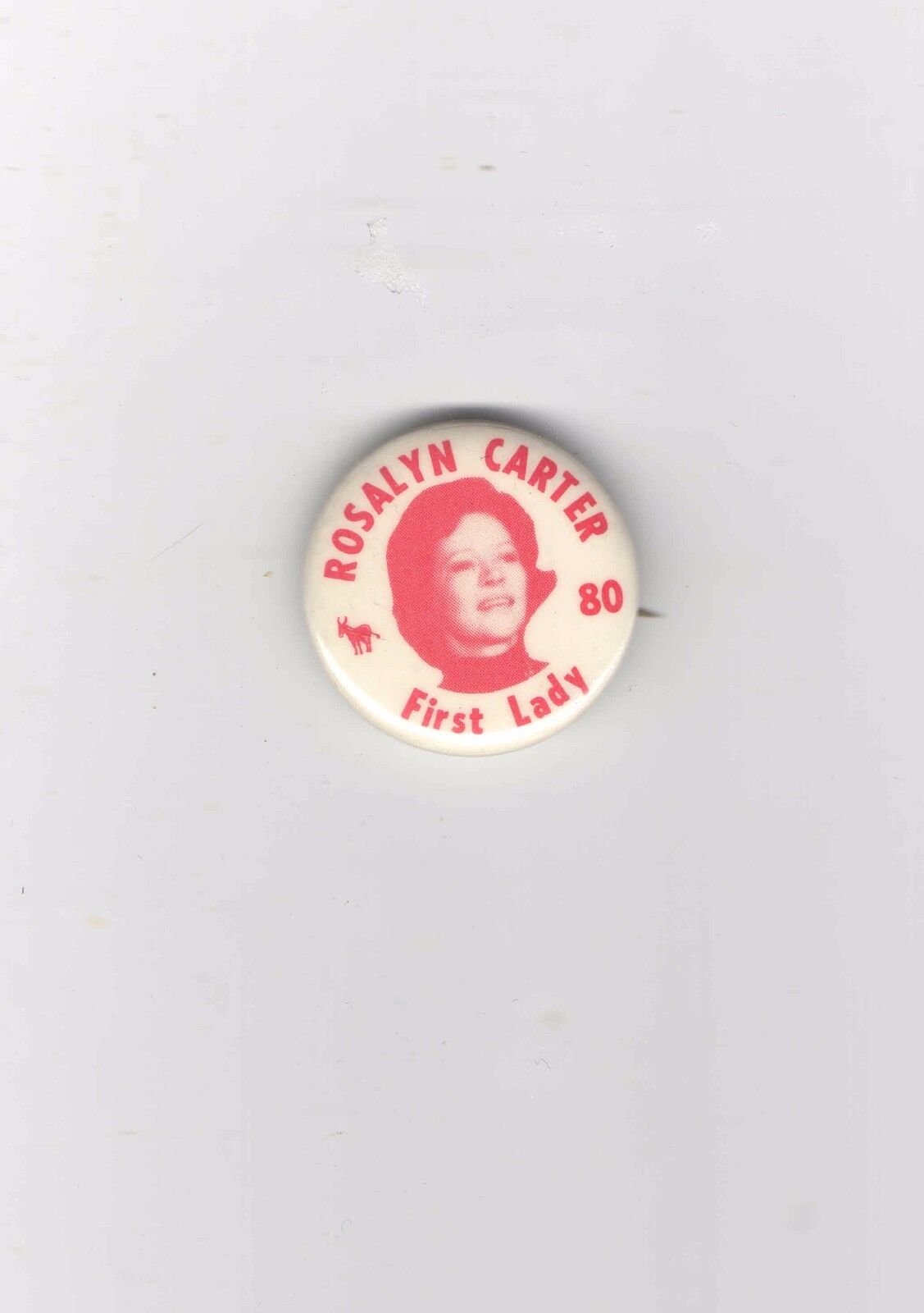 1980 ROSALYN Jimmy CARTER pin FIRST LADY Campagn DONKEY button