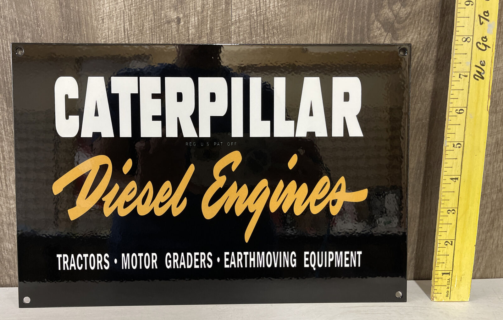 Caterpillar Farm Tractors Metal Sign Diesel Engines Equipment Motor Gas Oil