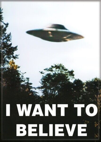 The X-Files TV Series I Want To Believe UFO Poster Photo Refrigerator Magnet NEW
