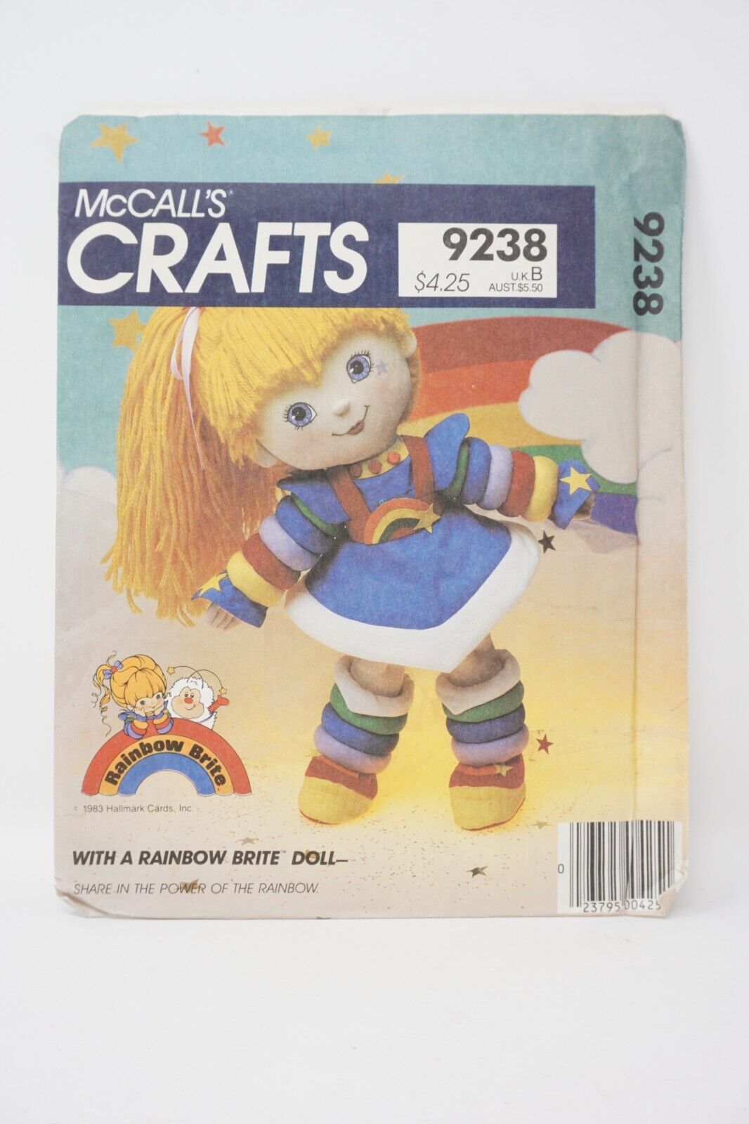 Vintage McCalls Crafts 9238 Rainbow Brite Doll Pattern Uncut