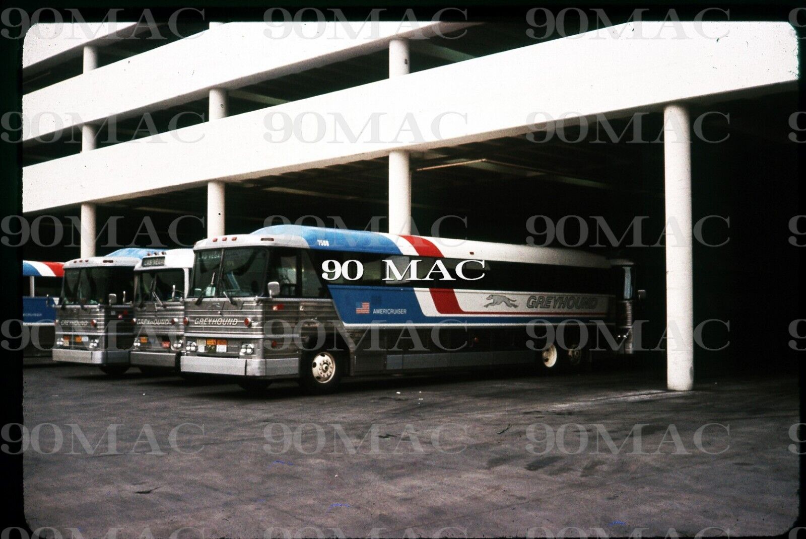 GREYHOUND LINES. MCI MC8 BUS #7508. Original Slide 1978.