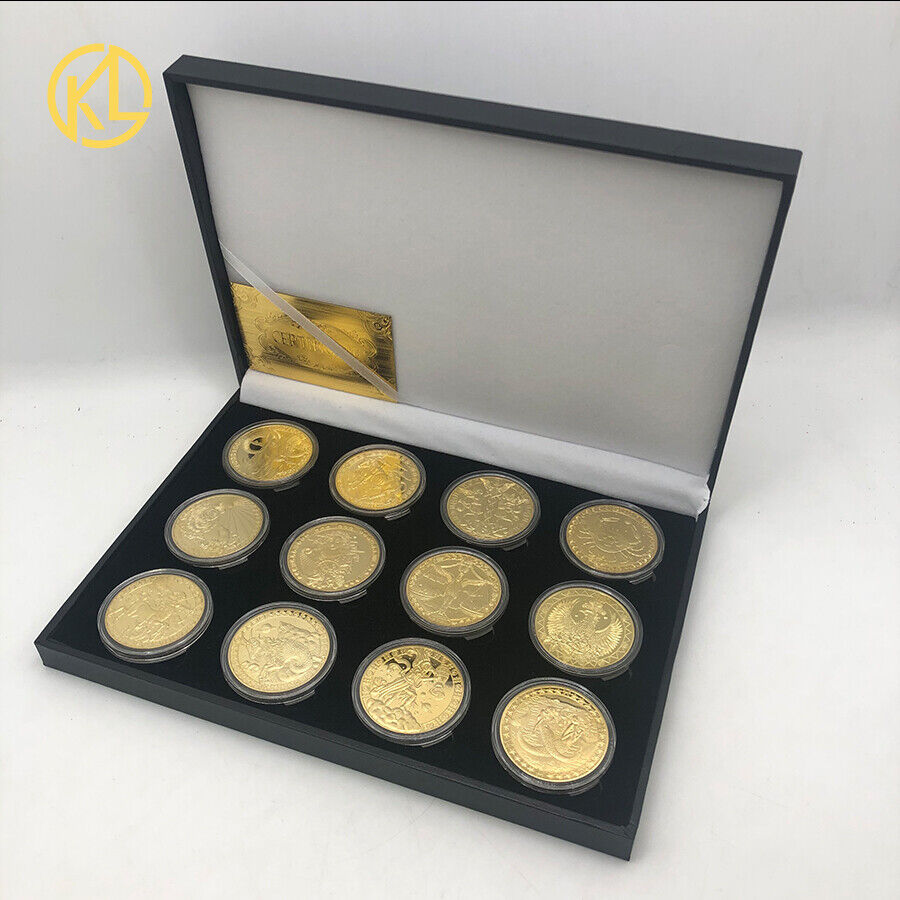12 Constellation Lucky Coin Arts Patron God Saint Collection Challenge in box