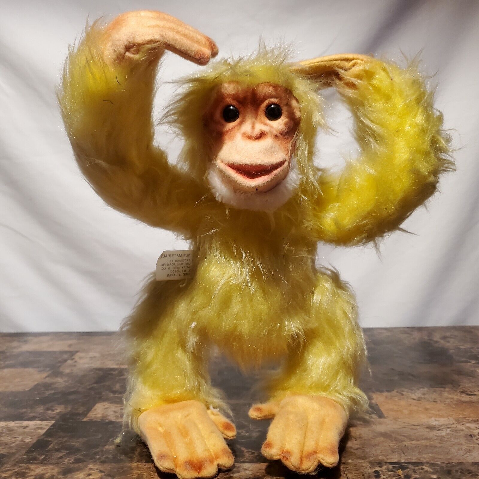 Vintage Mohair Monkey Chimpanzee Stuffed Animal 12\