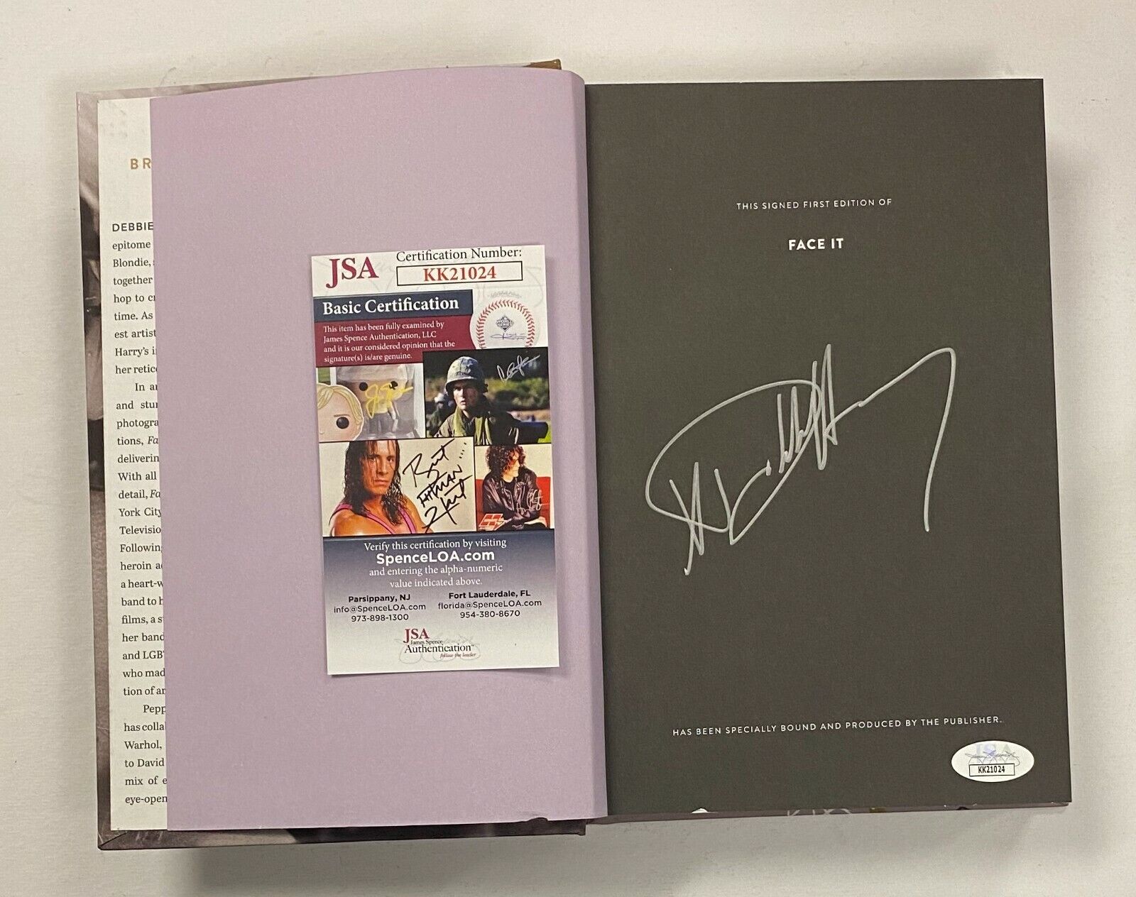 Debbie Harry Signed FACE IT Hardcover Book Autograph JSA COA AUTO