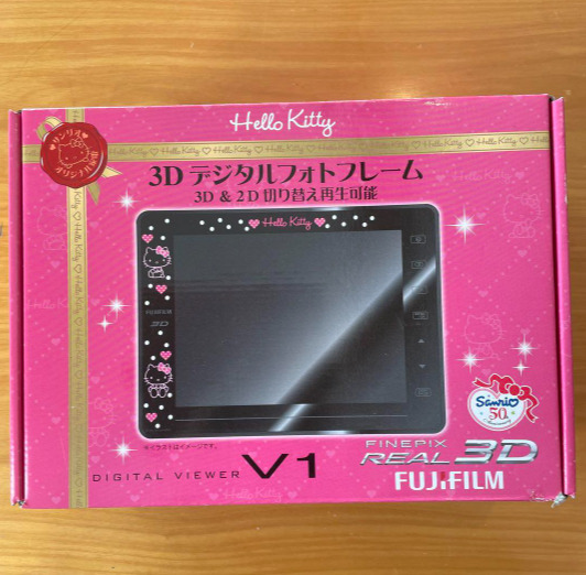 FUJIFILM 3D Digital Photo Frame Sanrio 50th Hello Kitty Unused From Japan Rare