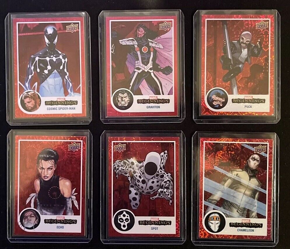 Marvel Beggings red supernova ￼ parallels - lot of 6 cards