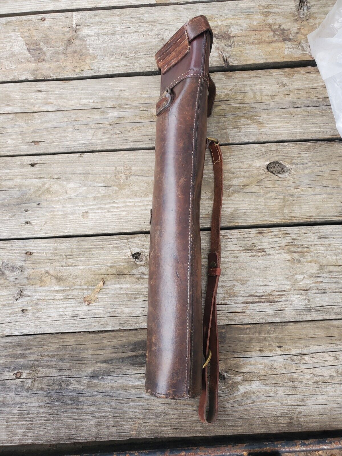 Police Truncheon Case Made Of Sturdy Saddle Leather