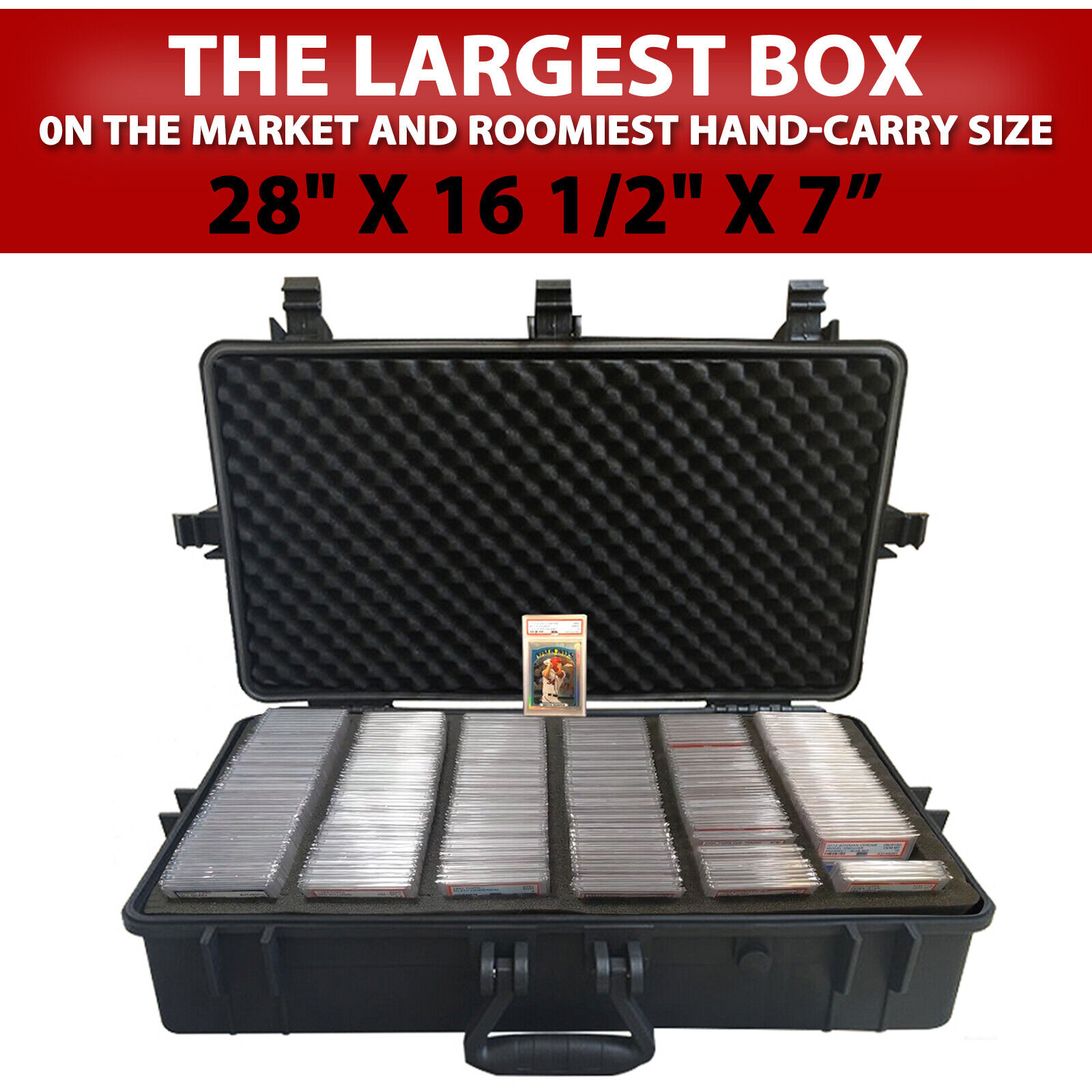 Graded Card Case Storage Box For 300+ BGS PSA Sports Trading Cards Waterproof