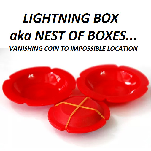 LIGHTNING BOX NESTOF BOXES APPEARING COIN IN BOX MAGIC TRICK ONLINE INSTRUCTIONS