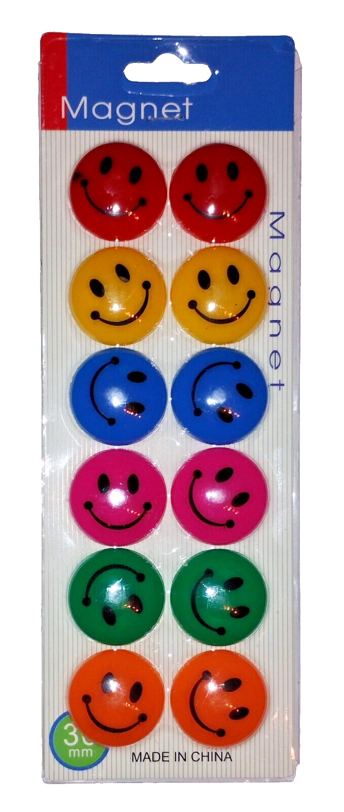 12 Fridge Magnet Cute Fun Colourful Smiley Face Magnets Children Gift 3 cm  1.2\