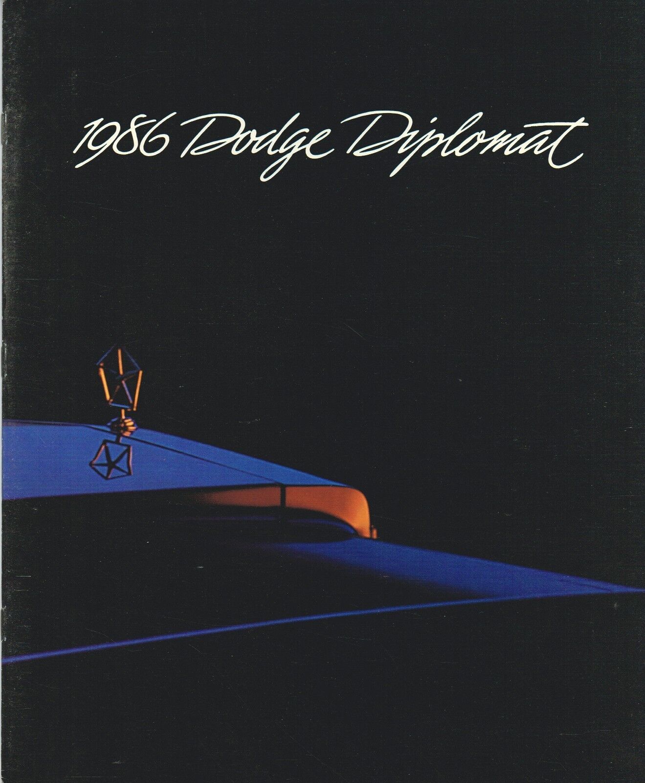 1986 Dodge DIPLOMAT Brochure/Catalog w/ Color Chart: SALON, SE,