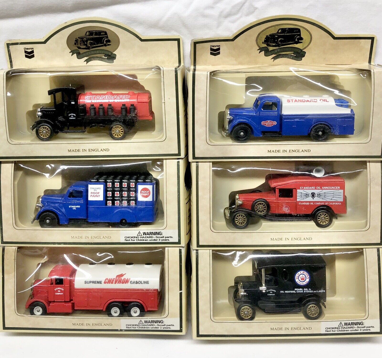 Chevron Toy Die Cast Cars Days Gone 1:64 6 Models Lledo Vintage Collectibles