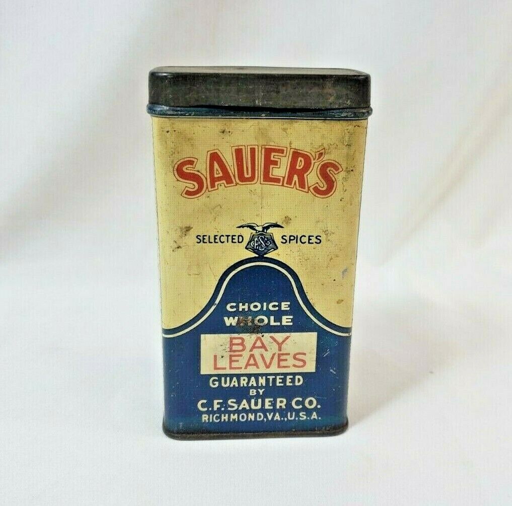 Vintage Sauers Spices Bay Leaves Advertising 4.75\