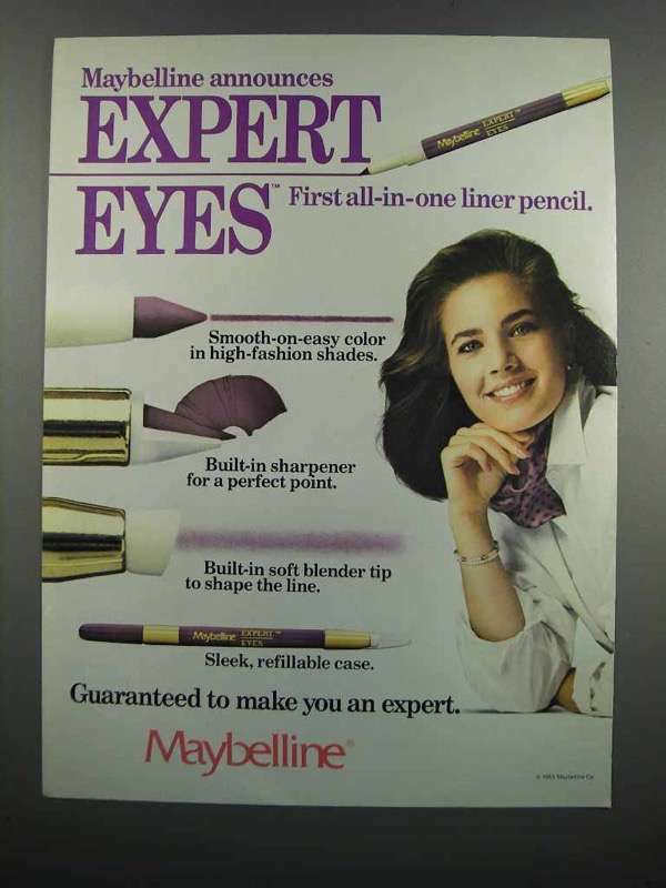 1983 Maybelline Expert Eyes Liner Pencil Ad