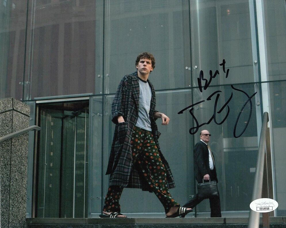 Jesse Eisenberg autographed signed autograph Social Network 8x10 movie photo JSA