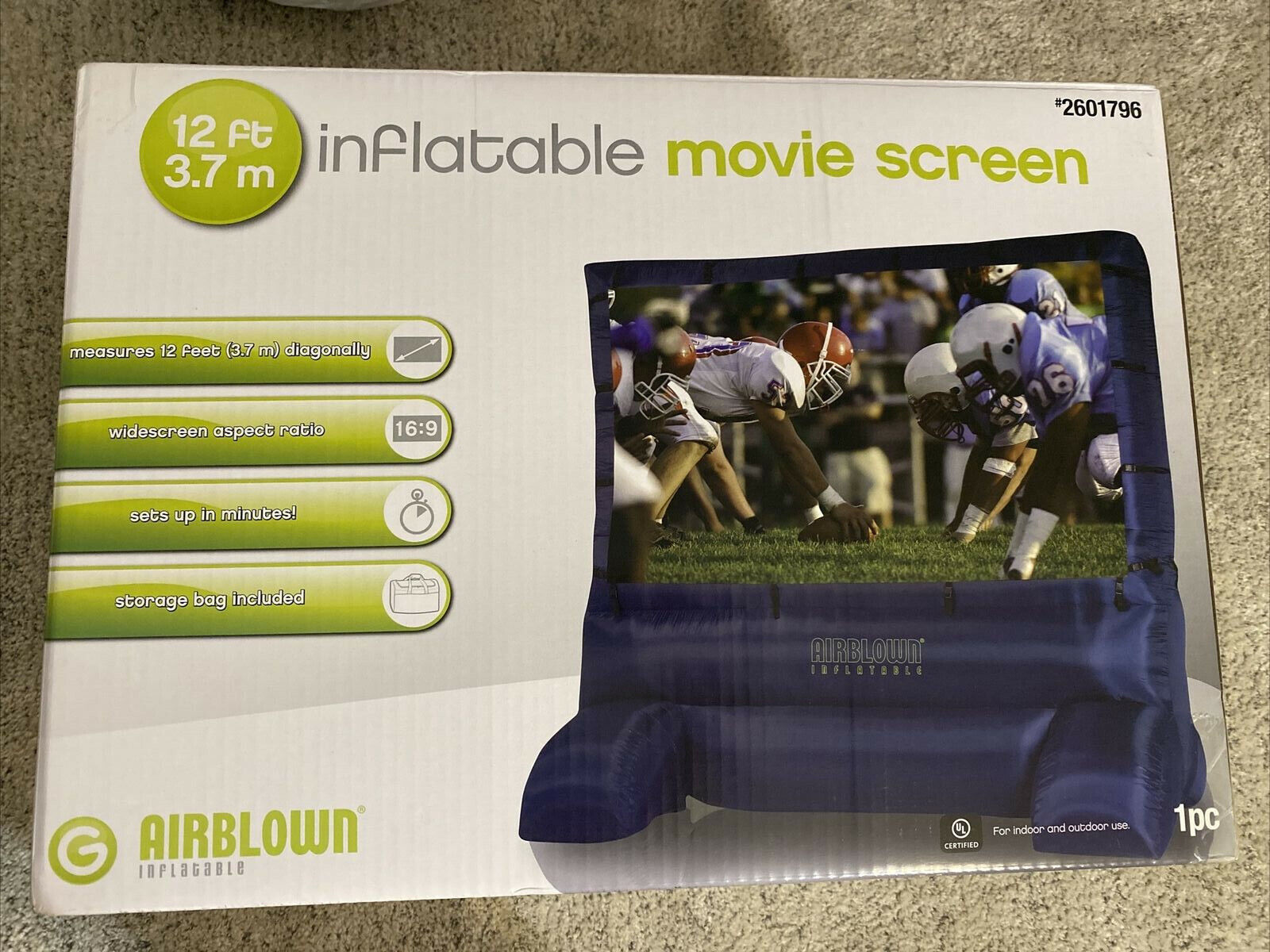 GEMMY AIRBLOWN Inflatable  Movie Screen Widescreen (16:9 aspect ratio) NEW