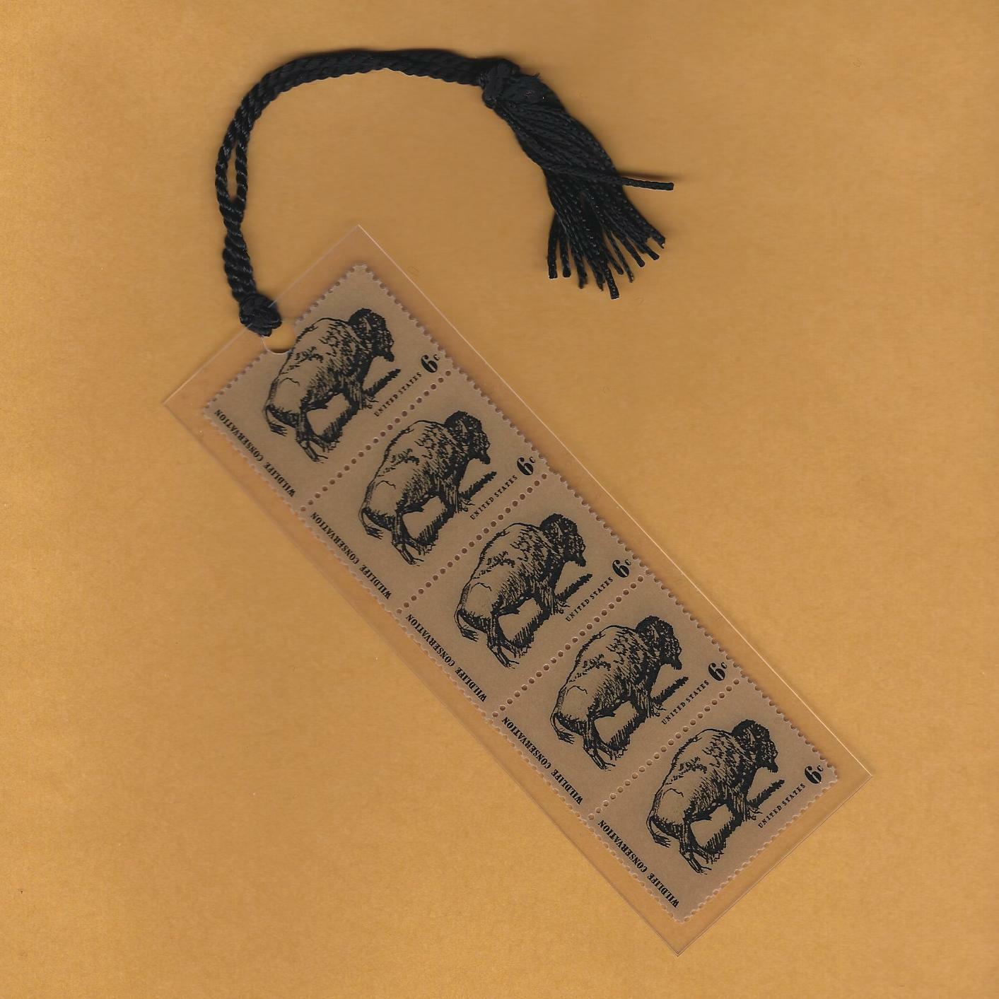 Wildlife Conservation: The Buffalo - Vintage Buffalo Stamps Bookmark Unique