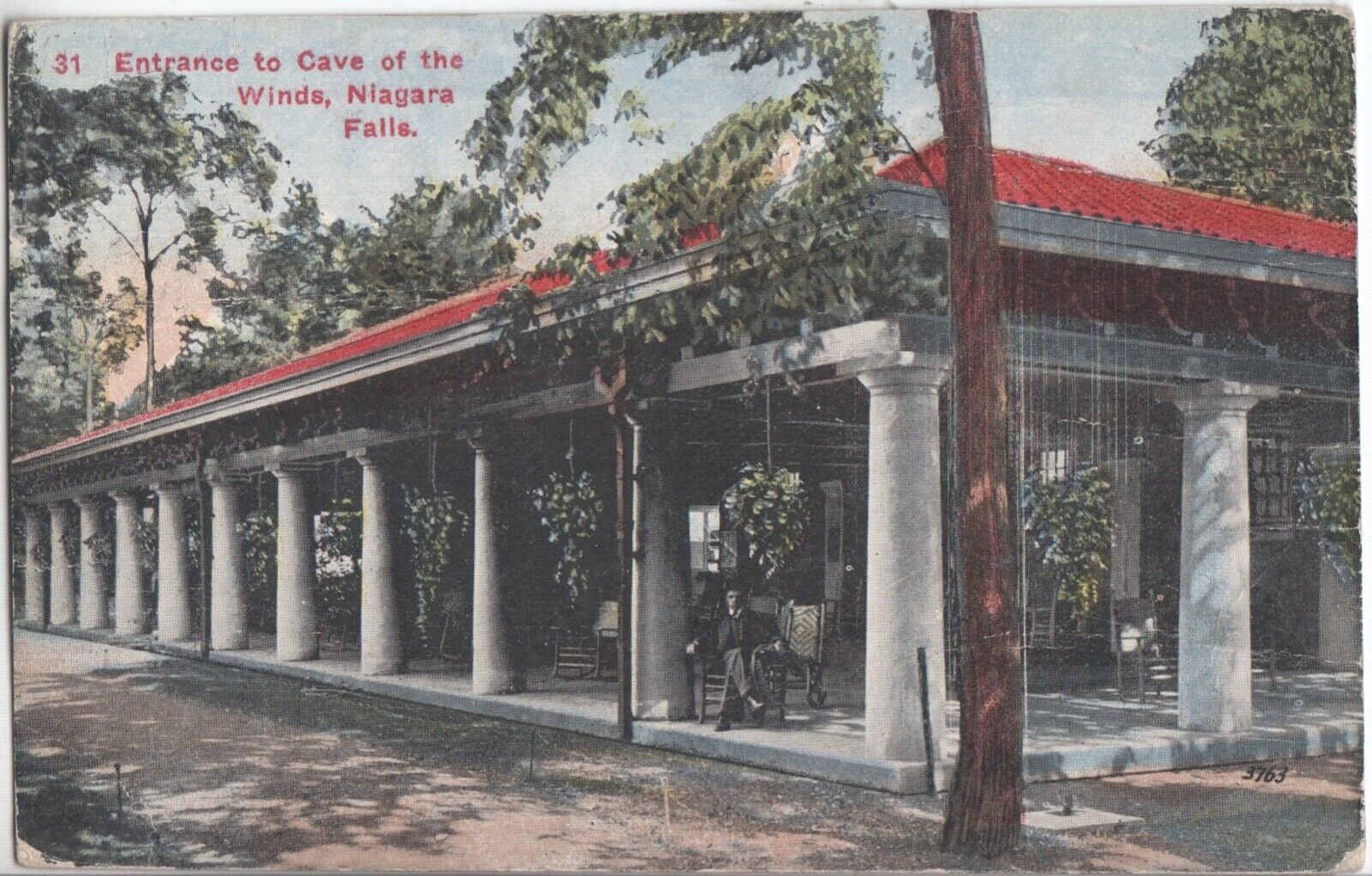 Entrance to Cave of the Winds - Niagara Falls New York - PMed 1915 Danville PA 
