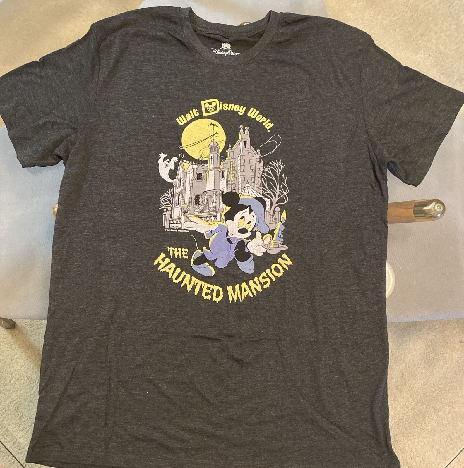 Disney Parks Yester Ears Vintage Collection Haunted Mansion Mickey T-shirt EUC