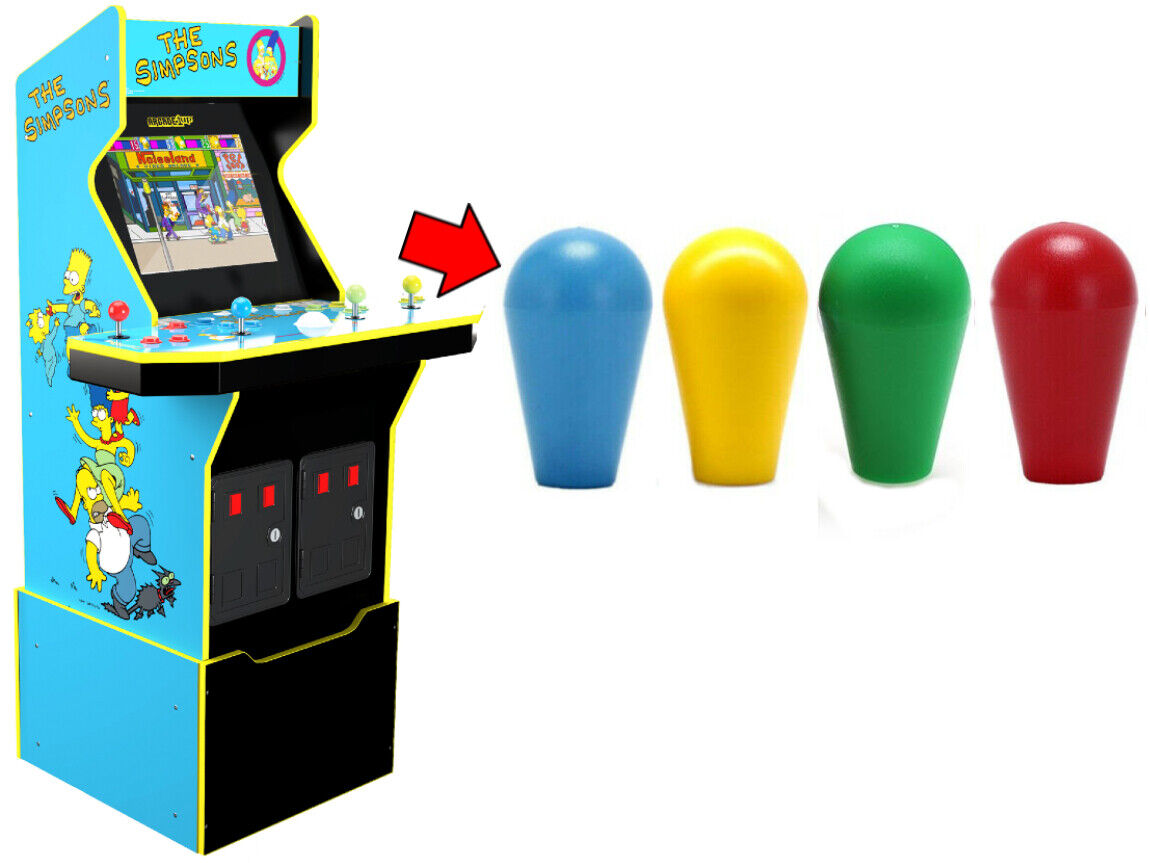 Arcade1up The Simpsons - Joystick Bat Tops UPGRADE (Blue/Yellow/Green/Red)