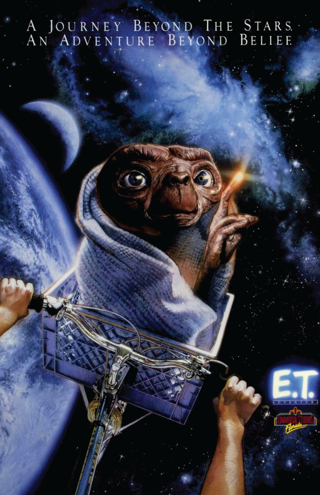 ET E.T. Adventure Universal Studios Florida Orlando Retro Attraction Poster