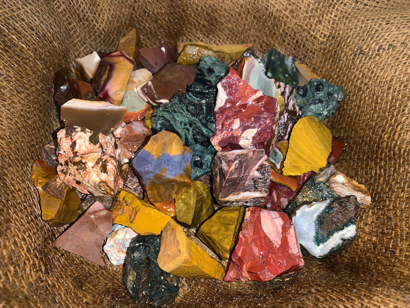 500 Carat Lots of Mixed Jasper Rough - Plus a FREE Faceted Gemstone