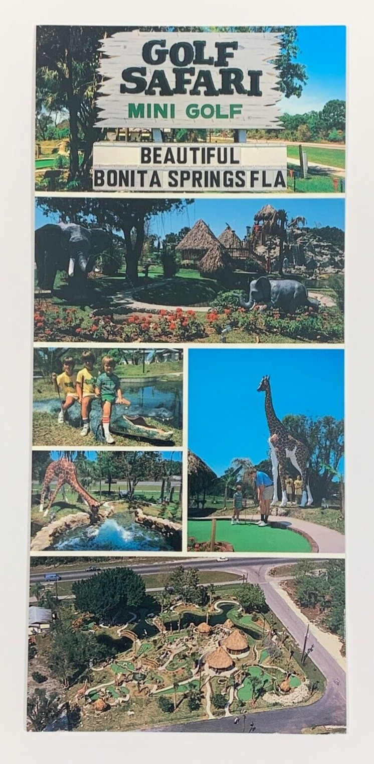 Golf Safari Miniature Golf Course Bonita Springs Florida Postcard Unposted