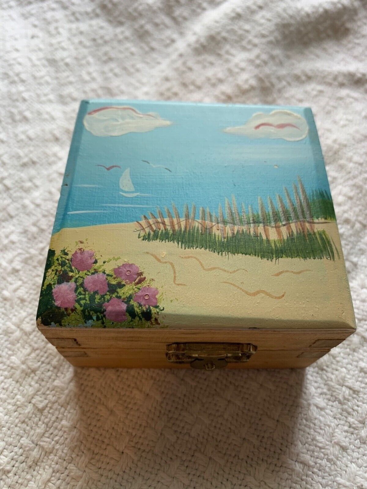 Sea Level Designs Inc. Tiny Nautical Box Painted Mini for jewellry or trinkets