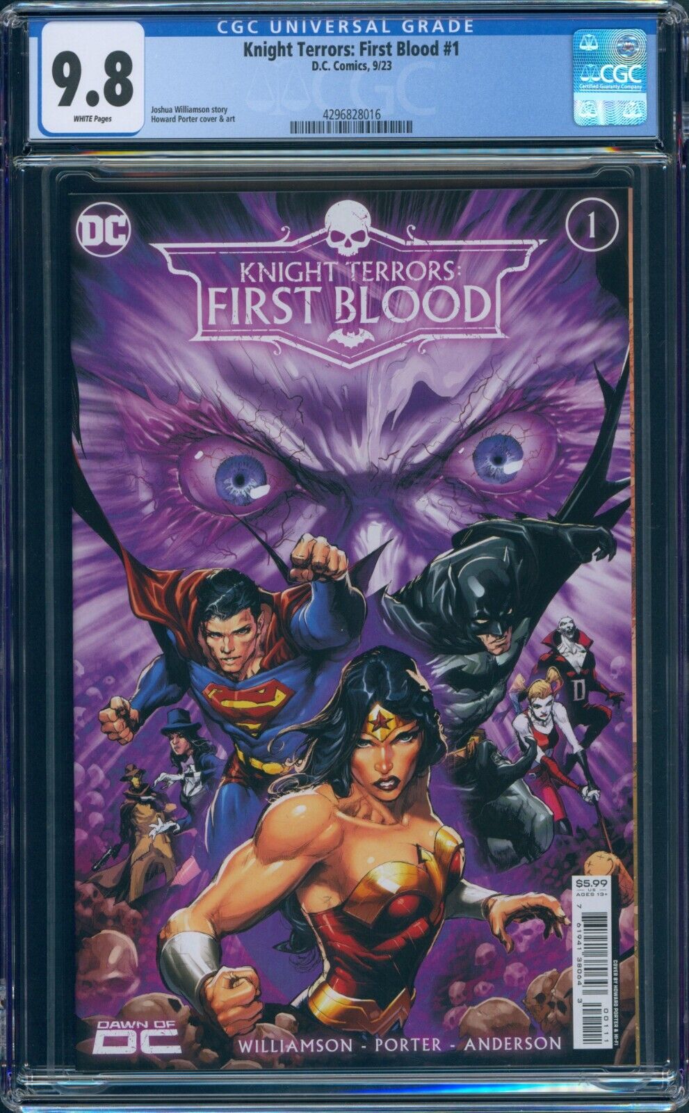 Knight Terrors First Blood #1 CGC 9.8 2nd Cameo App of Insomnia Cover A DC 2023