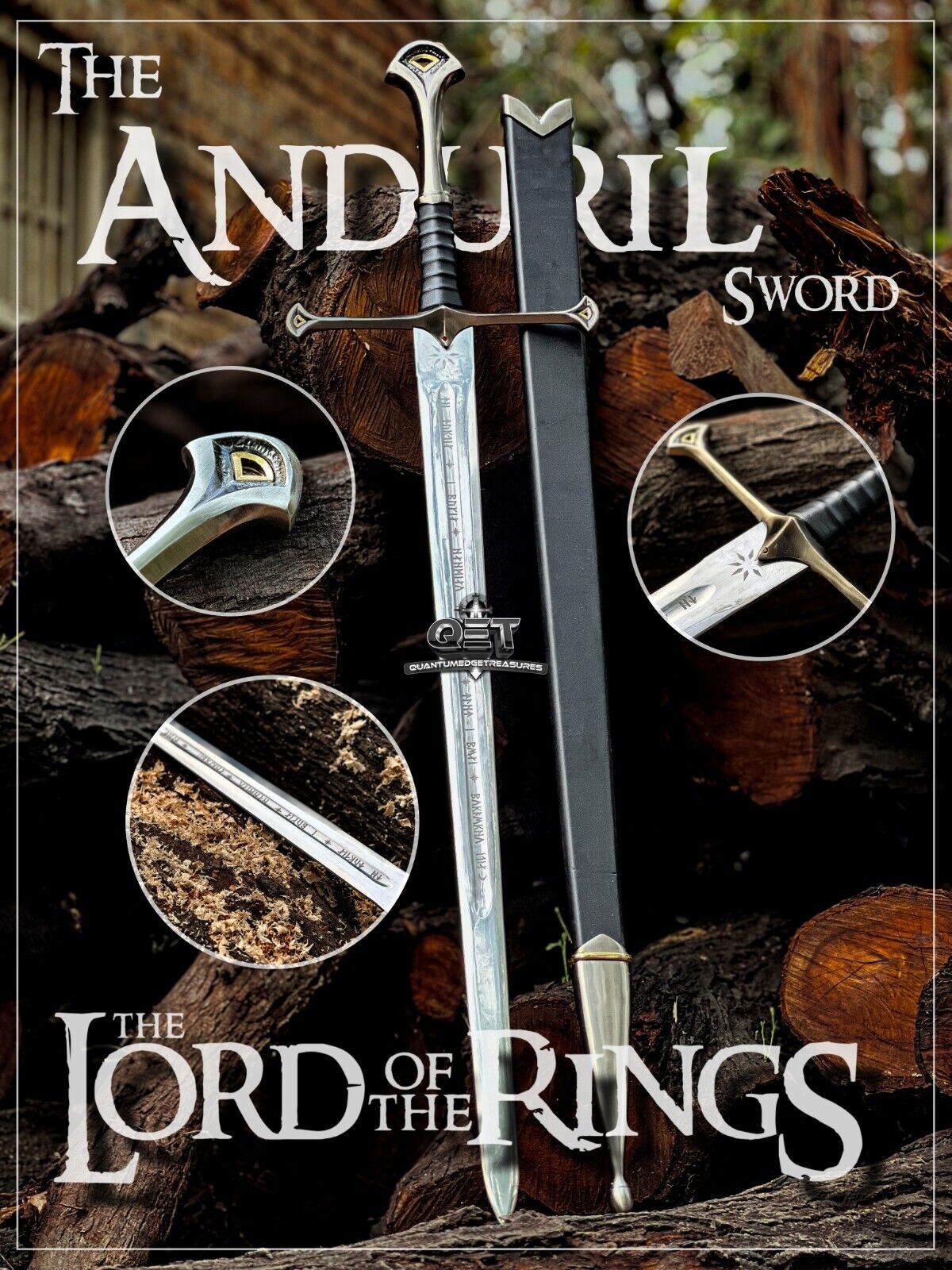 Anduril Sword Of Aragorn Narsil Sword LOTR Sword Replica Lord Of The Ring Sword