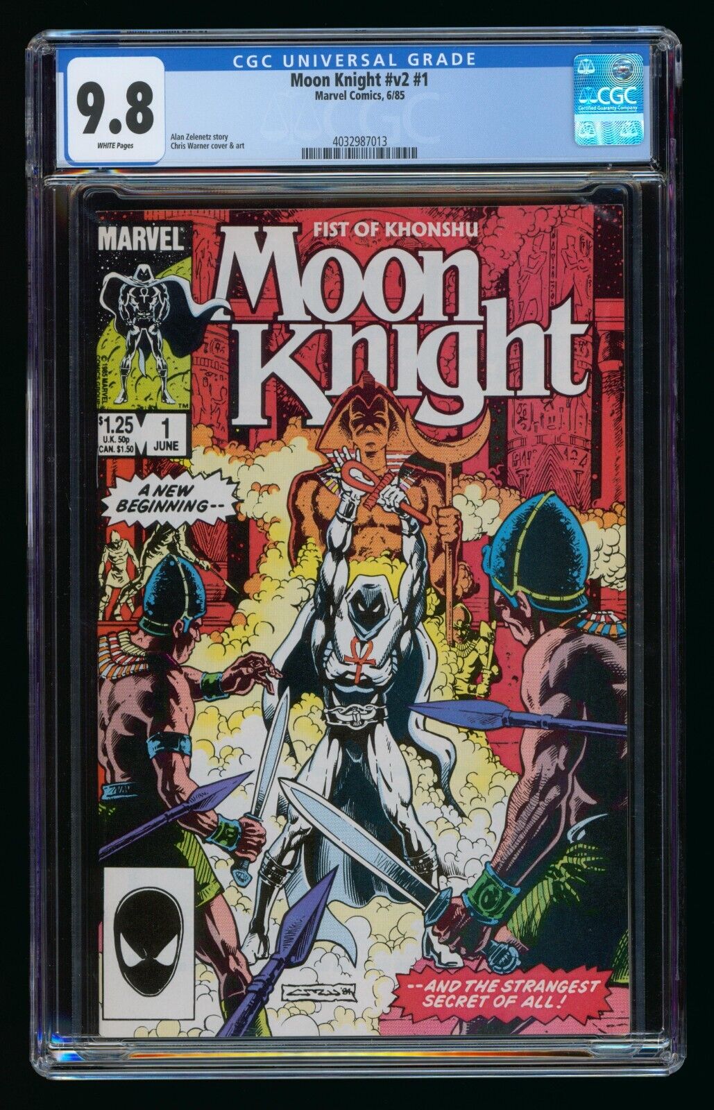 MOON KNIGHT #V2 #1 (1985) CGC 9.8 WHITE PAGES