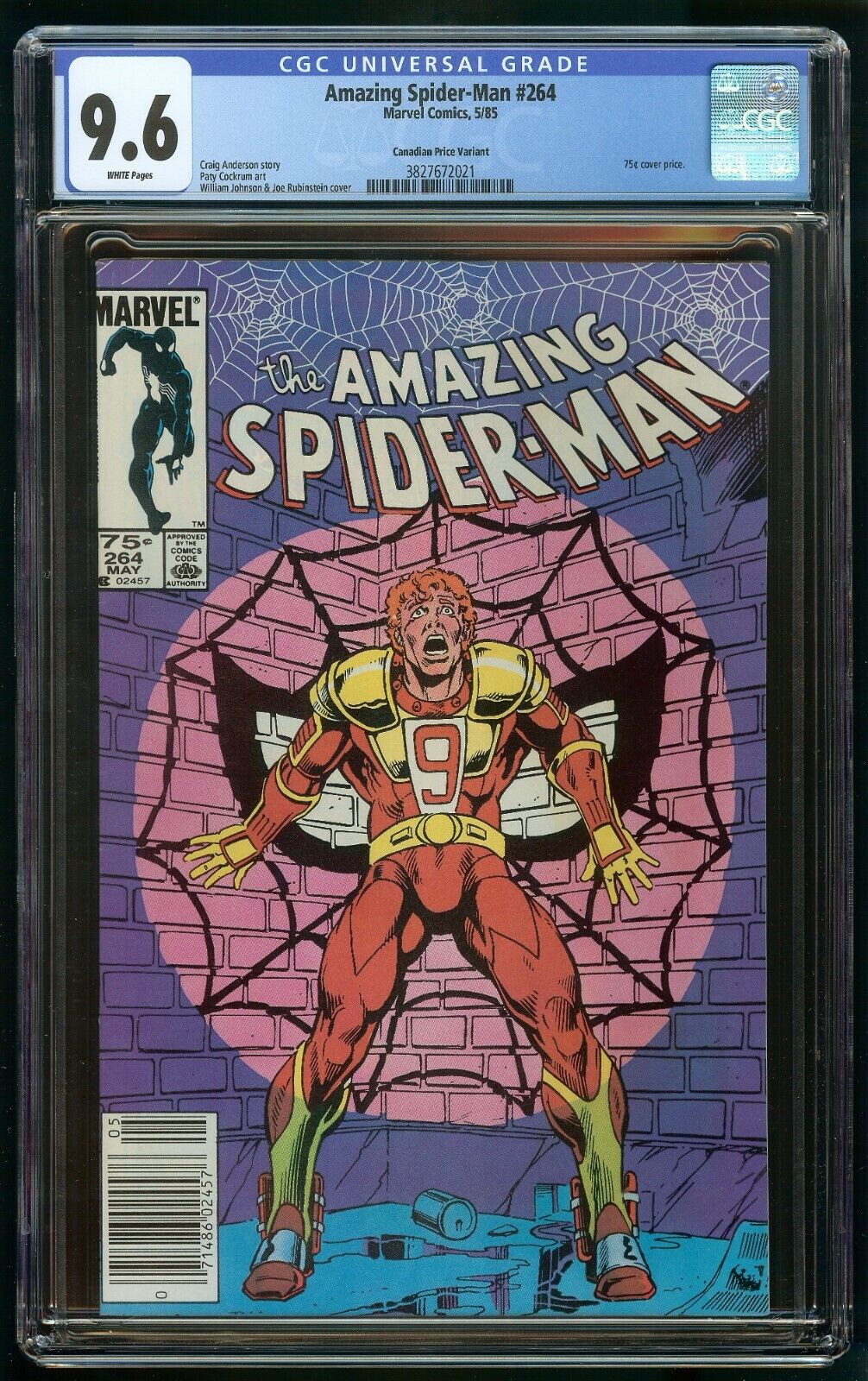 AMAZING SPIDER-MAN (1985) #264 CGC 9.6 CANADIAN PRICE VARIANT CPV WHITE PAGES