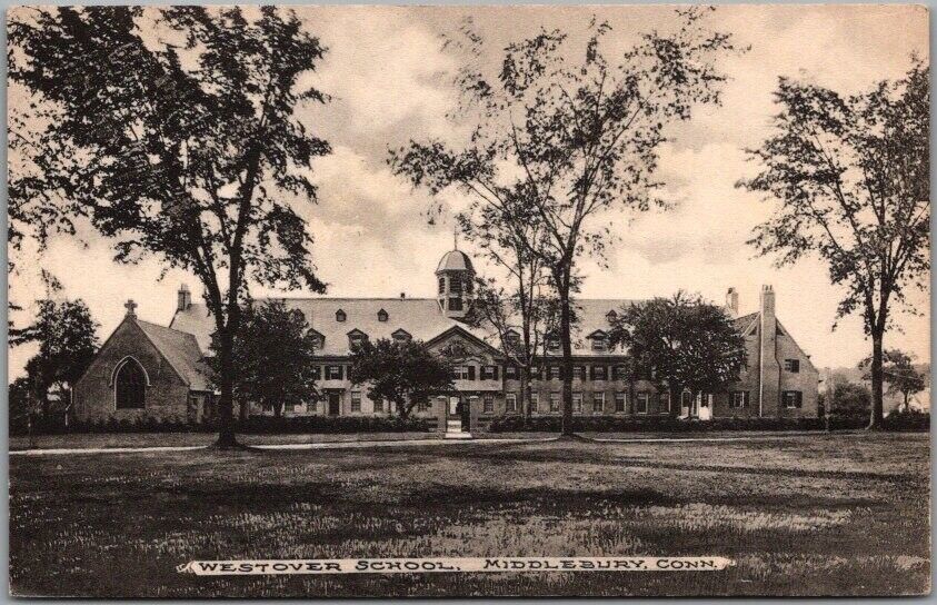 Middlebury, Connecticut Postcard WESTOVER SCHOOL Building View c1910s UNUSED