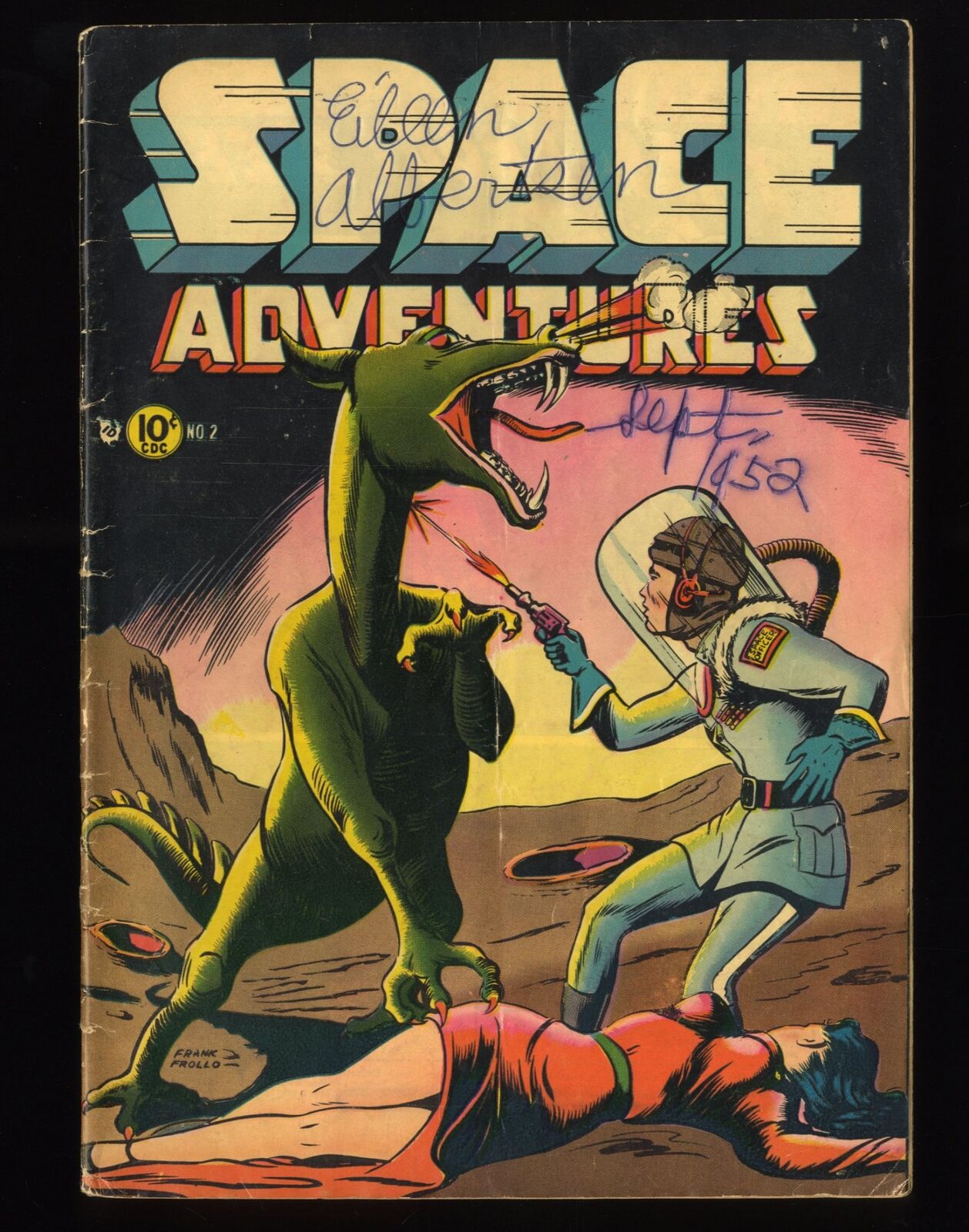 Space Adventures (1952) #2 GD/VG 3.0 Classic Frank Grollo Cover and Art
