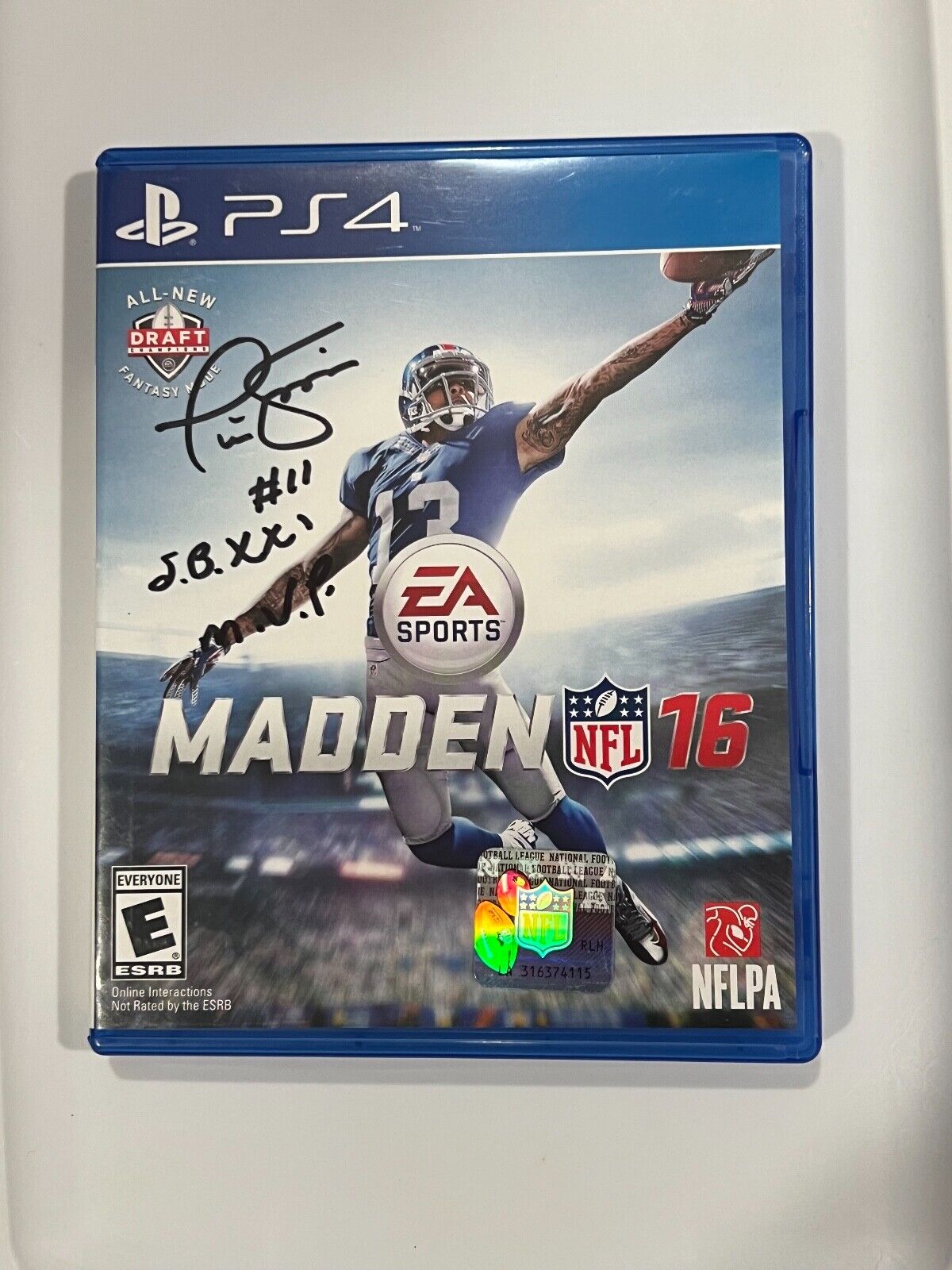 Hand Signed on Cover by PHIL SIMMS Madden NFL 16 Sony PlayStation 4 PS4 Football