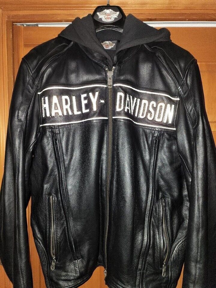 Harley Davidson LARGE Reflective Road Warrior 3-in-1 Leather Jacket 98138-09VM