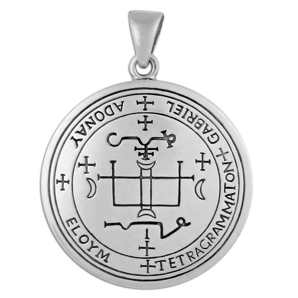 Sterling Silver Sigil of Archangel Gabriel Talisman Amulet Angel Armadel Jewelry