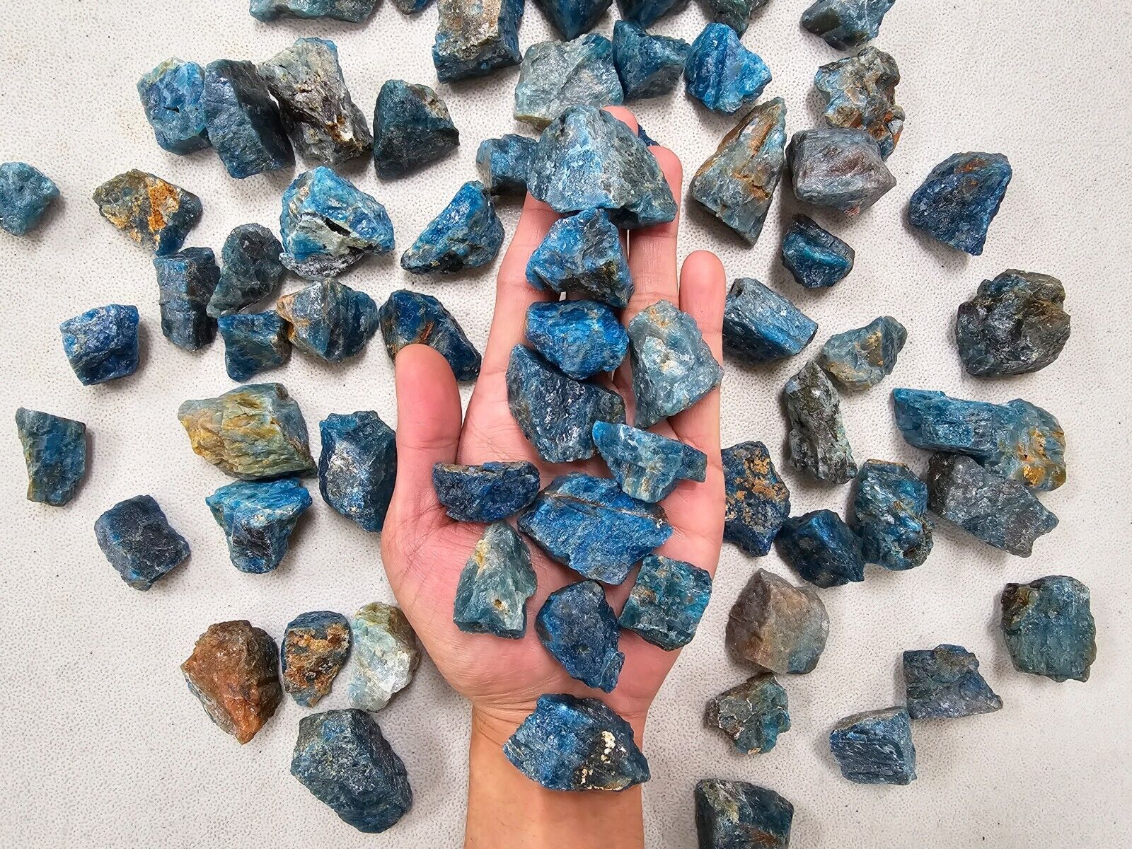 Blue Apatite Stones Bulk Wholesale Healing Crystal Raw Tumbling Crystals Rough