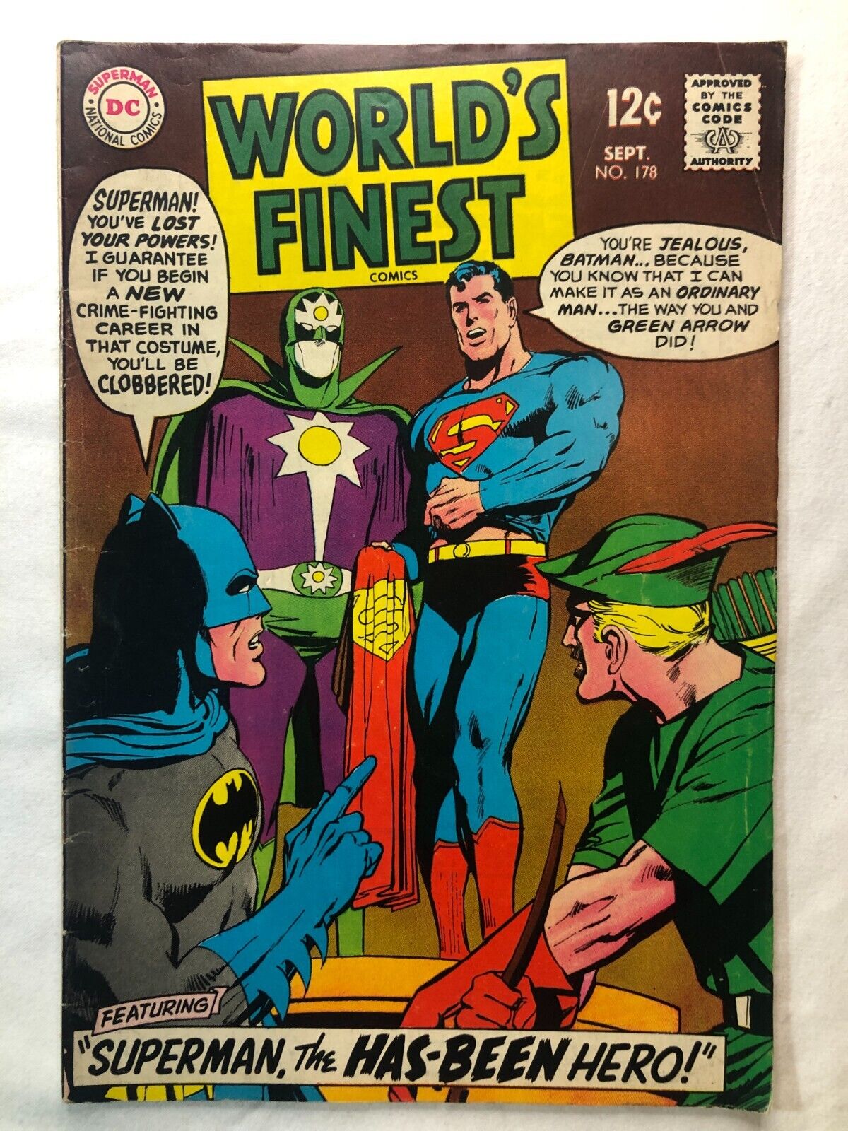World's Finest Comics 178 Sept 1968 Vintage Silver Age DC Comics Nice Condition