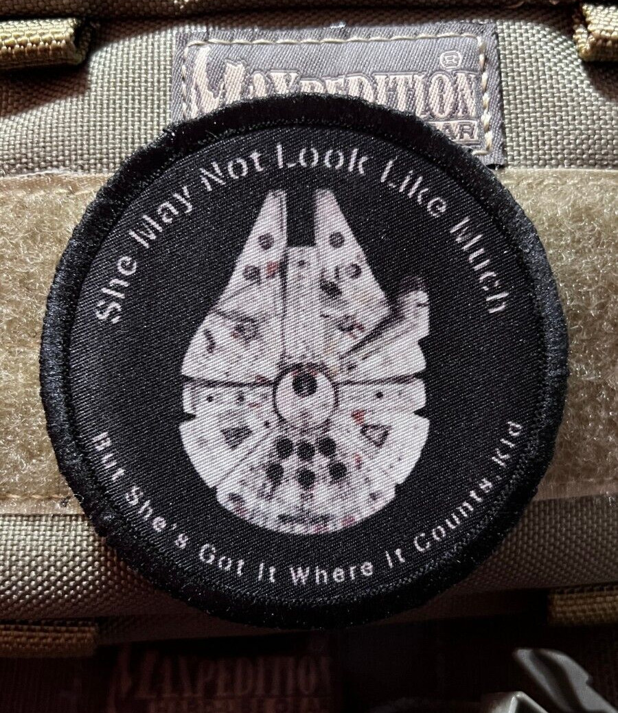 Millennium Falcon She May Not Look Like Much Morale Patch Tactical Military USA