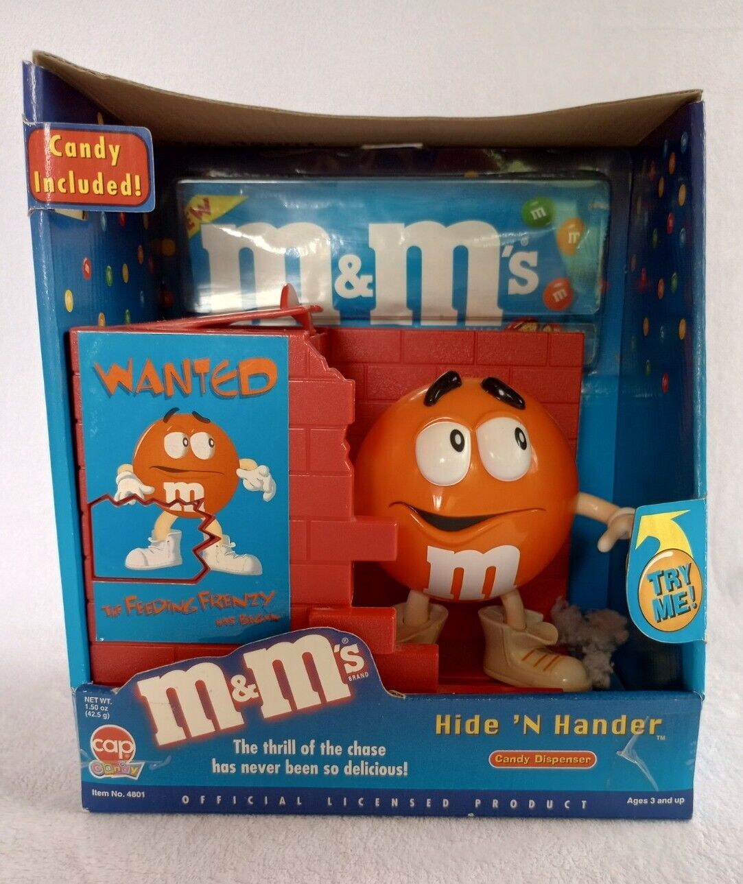 M&M Mars Collectibles Chocolate Candy Dispenser Hide N Hander In Original Box