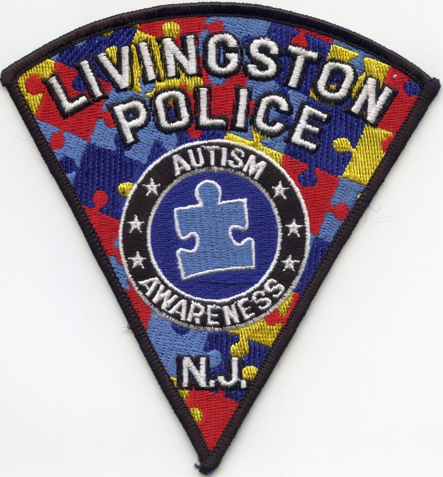 LIVINGSTON NEW JERSEY AUTISM AWARENESS POLICE PATCH