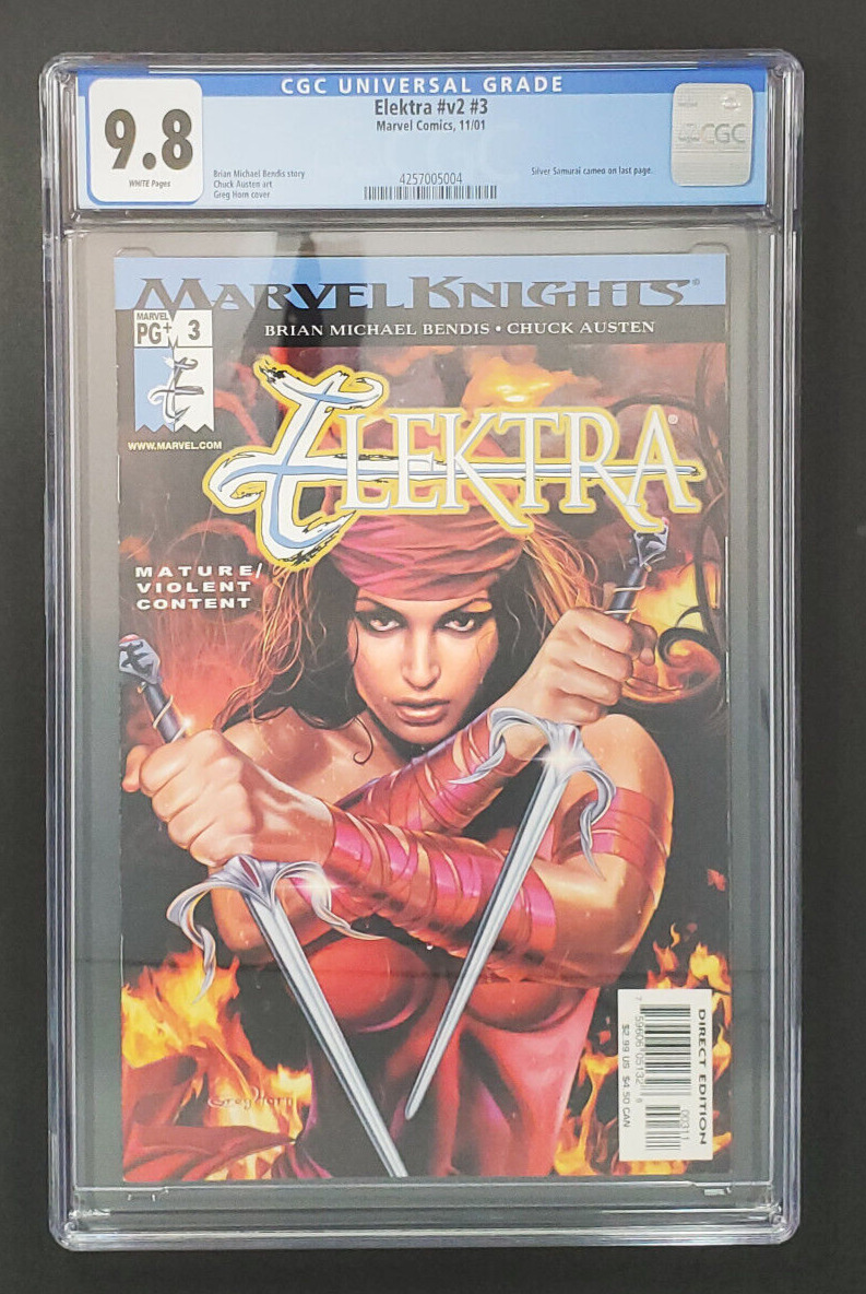 Elektra #3 CGC 9.8 2nd Print (2001, Marvel Comics)